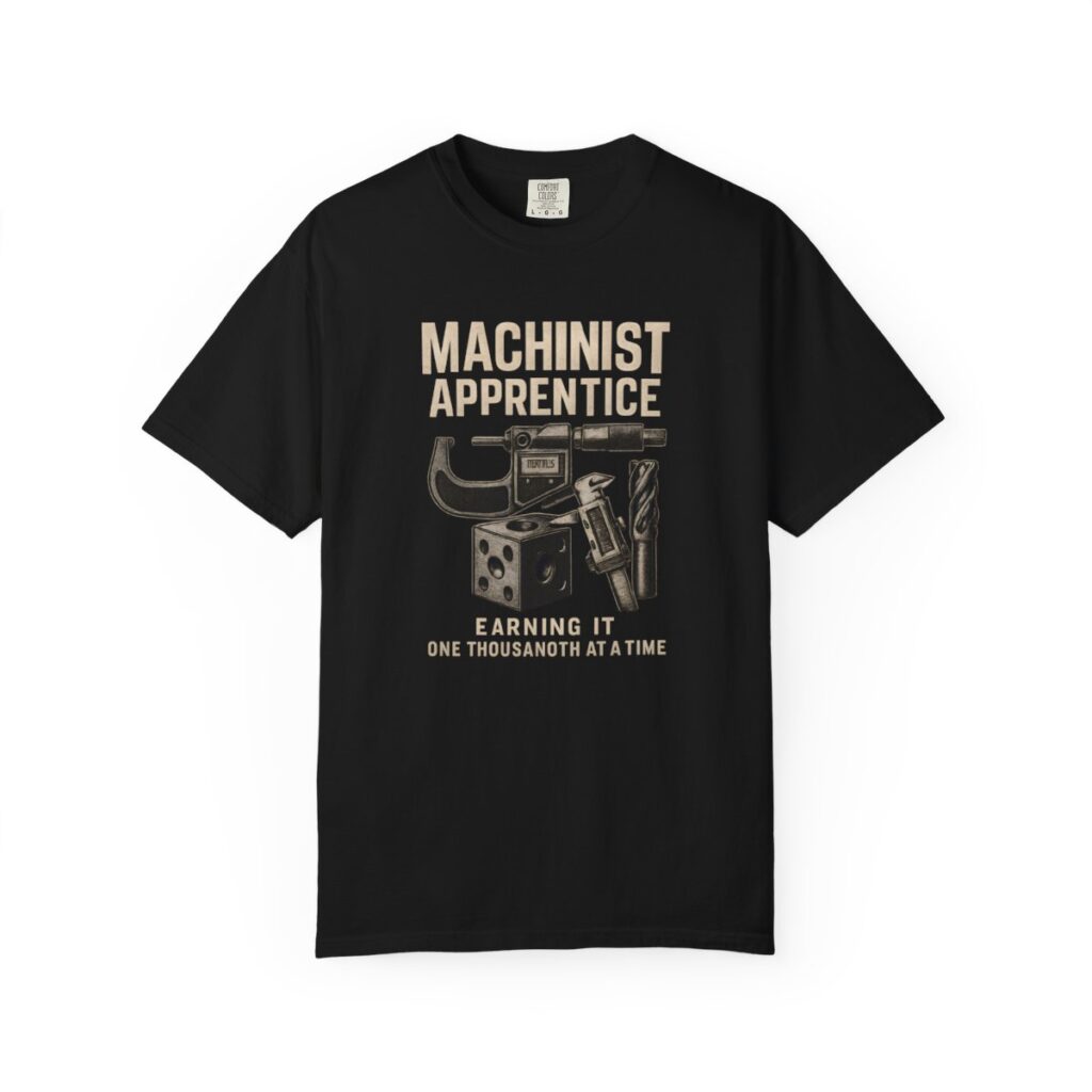 Machinist Apprentice Earning It One Thousandth At A Time Tee